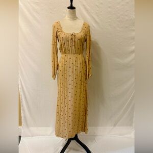 Reformation Flowy Dress with Bishop Sleeves